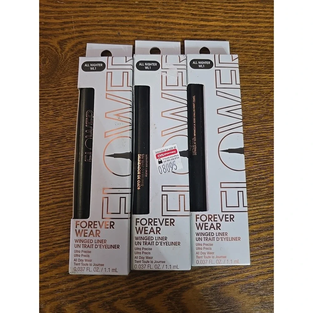 Forever Wear Winged Liner-WL1 All Nighter by Flower Beauty for Women‎ - Lot Of 3